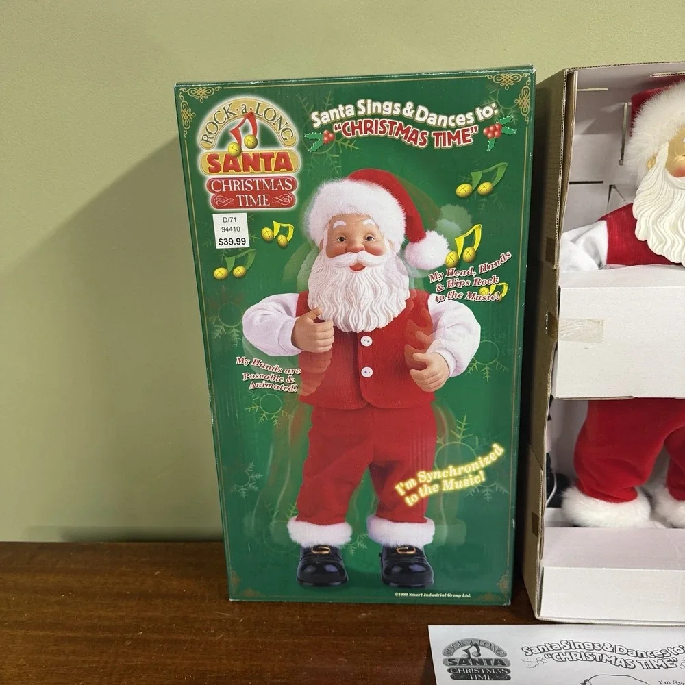Rock A Long Santa Smart Industrial Group 1999 Excellent Condition New In Box